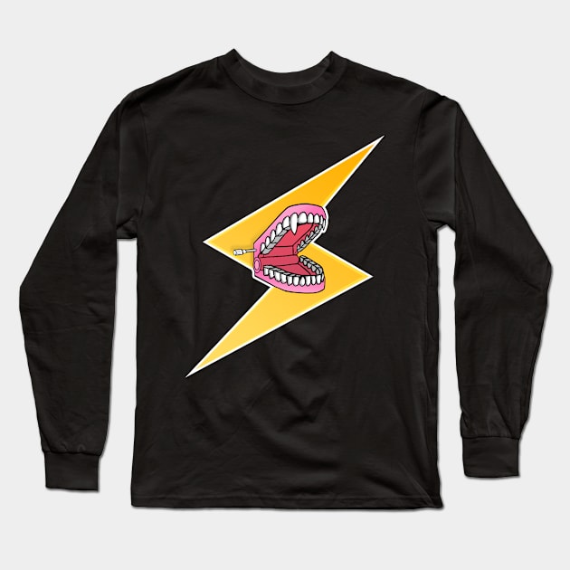 Vamp Teeth Long Sleeve T-Shirt by Justanos